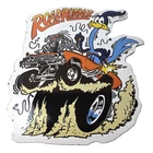 Vintage Rat Fink Porcelain Sign - Plymouth Road Runner Hot Rod Gas Pump Sign