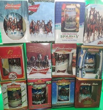 Budweiser Holiday Steins - Multiple Years 1991 - 2016 NIB