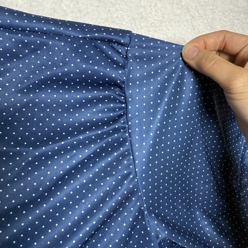 Polo Collars and Co Para Hombres Cuello Semi Extendido Talla Grande Azul Lunares Golf Deporte - Imagen 3 de 9