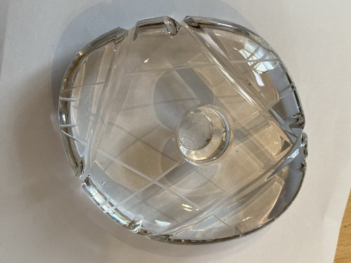 ROYAL DOULTON Clear Crystal Glass Pebble Candle Candlestick Holder 1kg 13.5cm - Picture 3 of 9