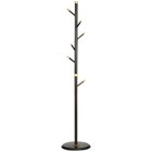 HOMCOM Coat Rack Bamboo Coat Stand with Round Base for Handbags