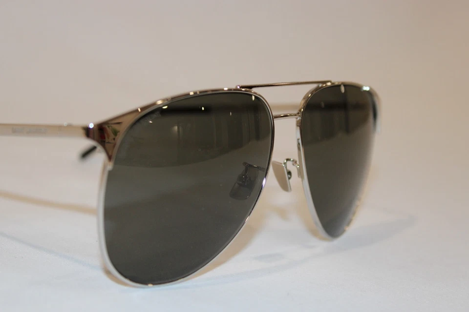 Gafas de sol de aviador plateadas para hombre Yves Saint Laurent SL279 hechas en Italia 145 mm Foto 4 de 4