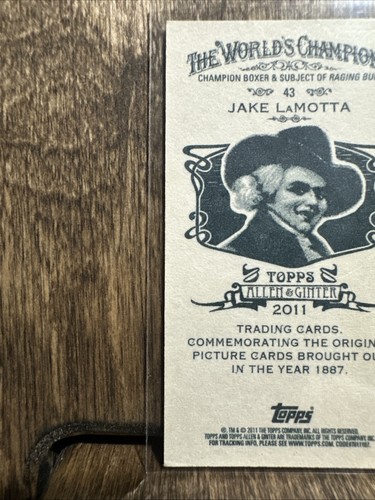 2011 Topps Allen & Ginter Jake LaMotta #43 Mini A & G Back Raging Bull - Picture 7 of 7