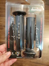 NEW Domino A010 Road Racing Dual Density Grips Black/Grey 06301592 Made In Italy