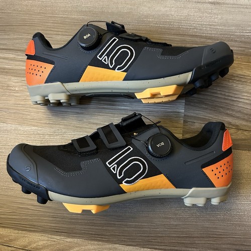 adidas Five Ten Kestrel BOA Mountain Bike Shoes Black Orange HQ3549 Men Size 9.5 - Picture 2 of 18