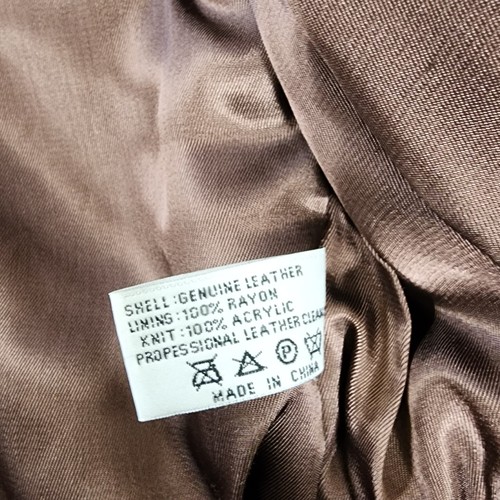 Cabela's Ledermantel Herren 3XL Tall Lammfellkragen Bomberjacke Flieger Vintage - Bild 7 von 16