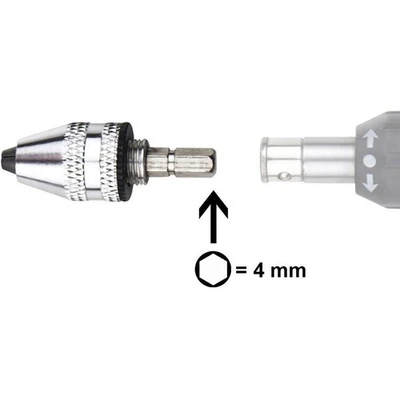 Donau Quick-action Chuck 0.3-3.2 mm for 4 mm Hexagonal Bit