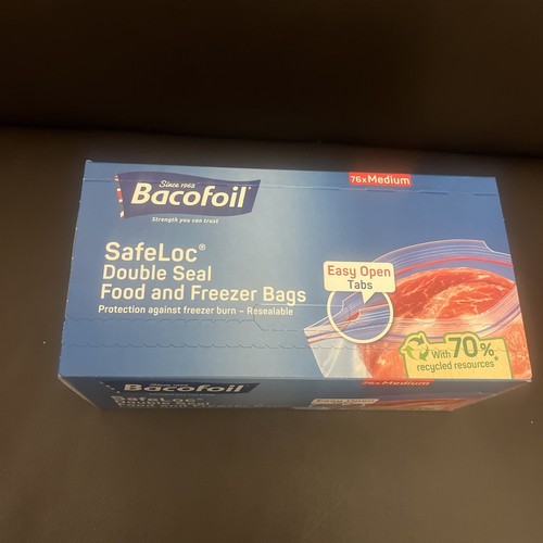 76 Medium Food & Freezer Bags Double Seal SafeLoc - Picture 3 of 6