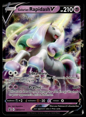 Pokemon TCG SWSH: Schwert & Schild Promo Karten #SWSH111 Galarian Rapidash V NM
