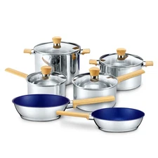 CONCORD Providence Series 10 Pieces Stainless Steel Cookware Set
