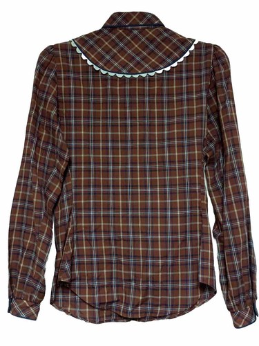 Camicia vintage Western Cowgirl Rodeo Pearl Snap orlo smerlato panhandle slim 8/30 - Foto 3 di 16