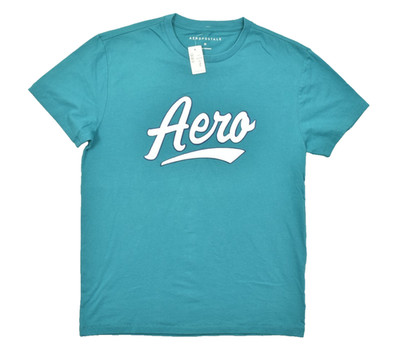 Aeropostale Men's Size Medium Teal Blue Short Sleeve Graphic Tee New With Tags