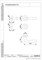Hoppe Rosettengarnitur VitóRia 1515/42KV/42KVS Vierkantmaß 8Mm Pz F1 Alu Silberf