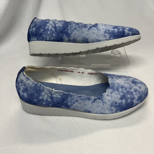 Skechers Cleo Flex waschbarer Strick Keilabsatz Skimmer Spellbind blau Shibor, Größe 9 - Bild 2 von 2