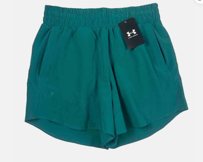 Under Armour Women Vanish 5'' Shorts Flex Woven Lightweight Workout mint blue Xl
