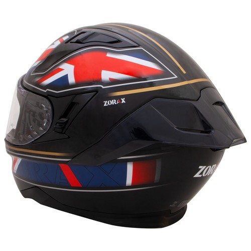 ZORAX Hunter Full Face DVS Motorcycle Helmet Union Jack Motorbike Anti-Crash - Picture 8 of 15