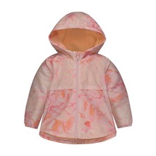 Toddler/Little Girls' Midweight Fleece Transitional Hooded Jacket Peach 4