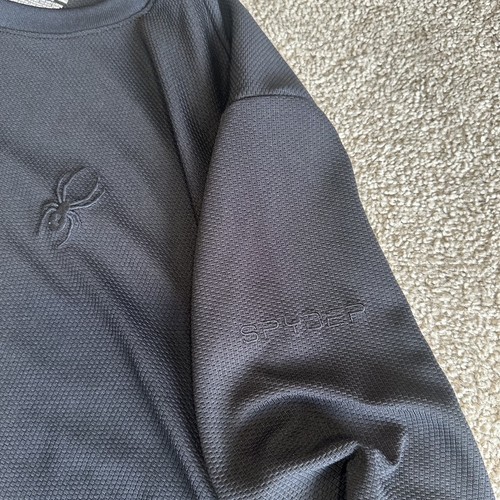 Spyder Thermohemd Herren XL Langarm schwarz Rundhals Waffel leicht warm - Bild 10 von 10