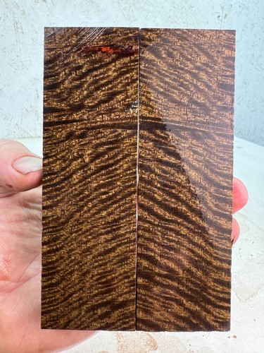Stabilized Curly Mango Knife Scales | SCM 578 - Picture 6 of 6