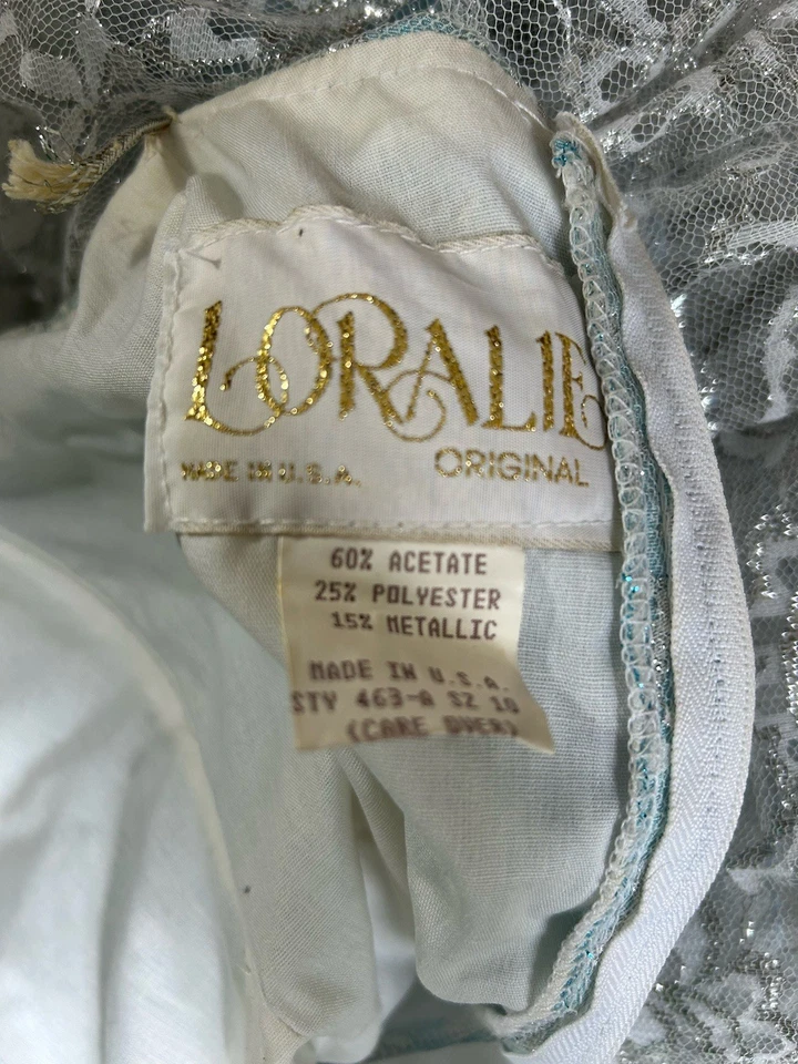 Vestido de graduación vintage años 80 Loralie de encaje Queen Frostine de Candyland Foto 3 de 4