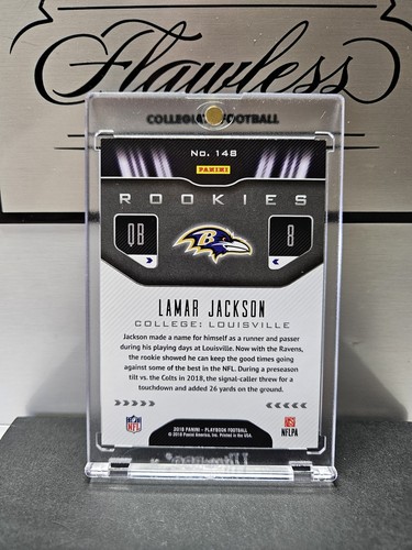 2018 Panini Playbook R.C. # 148 Lamar Jackson - Bild 3 von 3