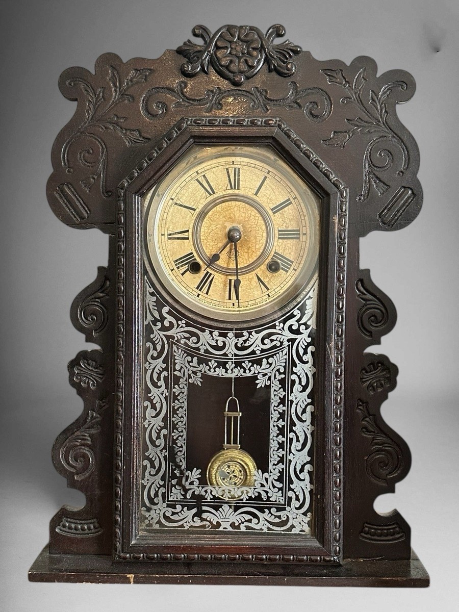 激安出品★ANSONIA CLOCK CO製置時計★MADE IN USA‼️ The Ansonia Clock Co. Gingerbread Parlour Clock USA C1880's | eBay UK