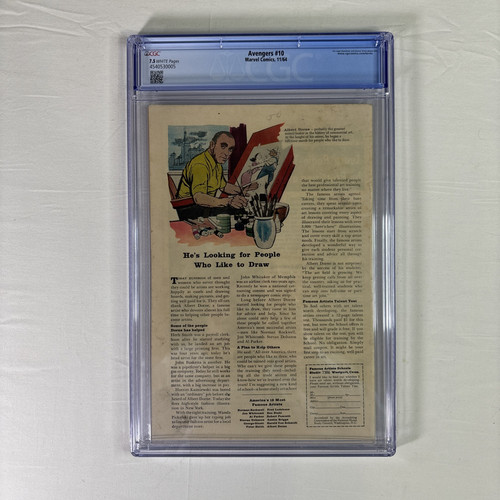 *THE AVENGERS #10 NOVEMBER 1964 MARVEL COMIC CGC UNIVERSAL GRADE 7,5. - Bild 2 von 4