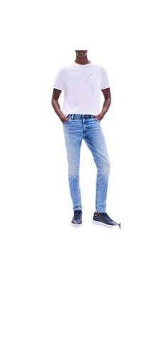 Jeans skinny elasticizzato Tommy Hilfiger alto elasticizzato skinny 33/32 denim medio alto uomo - Foto 4 di 6