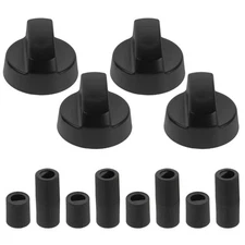 8 Pcs Range Replacement Knobs Stove Electric Control Adapter Burner