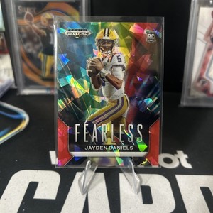 2024 Panini Prizm Draft Picks - Fearless Jayden Daniels #F-JD Red Ice Prizm (RC)