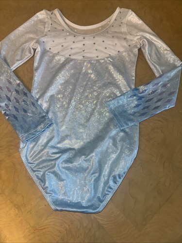 Frozen Girls Size 10 Long Sleeve Uniquely Gorgeous Shimmer Bathing Suit! - Picture 5 of 6