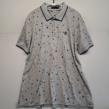 G/FORE Star Constellation Golf Polo Shirt Grey Navy Blue Men's Size XL