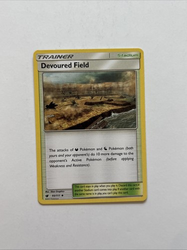 Devoured Field 93/111 Crimson Invasion Sun & Moon SM Pokemon NM  - Picture 1 of 2