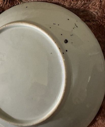 Early 20th Century Chinoiserie Japanese Plate Impressed Marking Famille Noir 8.5 - Picture 7 of 10