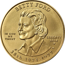 2016-W First Spouse Gold $10 Betty Ford 1/2 Ounce .9999 Fine Capsule Only