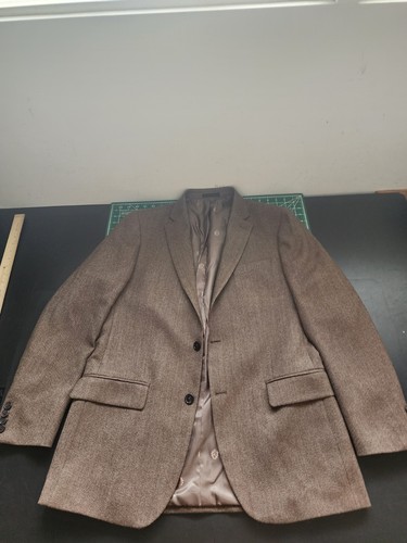 Lauren Ralph Lauren Suit Sport Coat Blazer Men's Size 42L Brown Tweed Business - Picture 1 of 8