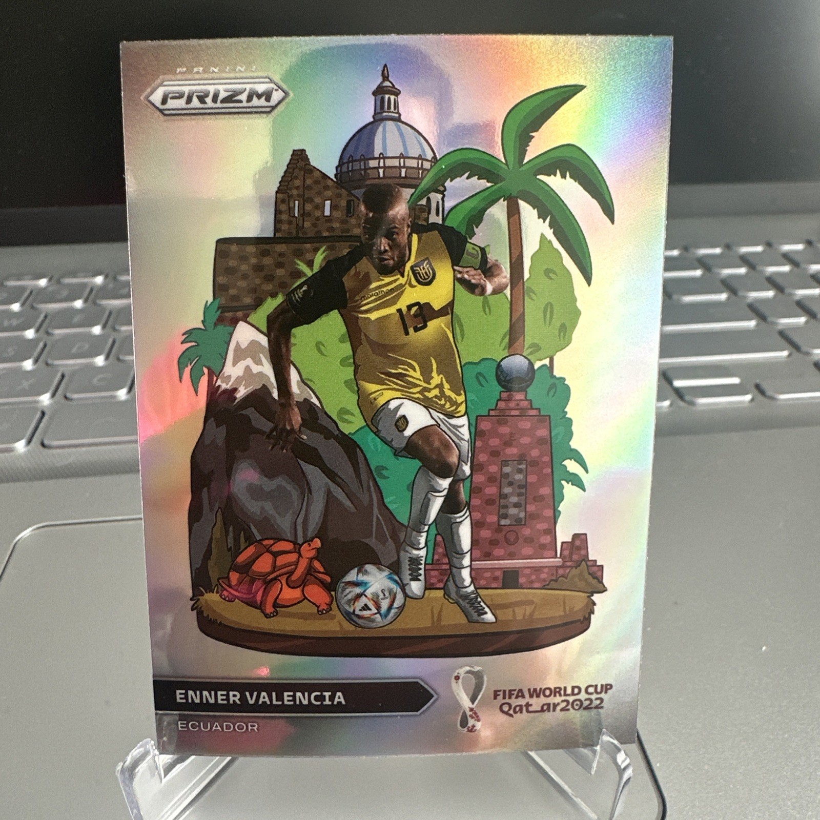 Enner Valencia 2022 Panini Prizm World Cup National Landmarks Silver Ecuador
