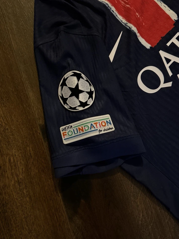 耐克 PSG 2024/25 Home Kit UCL Desire Doue #14 正品球员版 M 码 — 第 3/4 张图片
