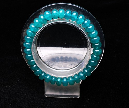 8.2*8.2*5mm Natural Turquoise Amazonite Gemstone Round Beads Bracelet AAAAA - Picture 3 of 6