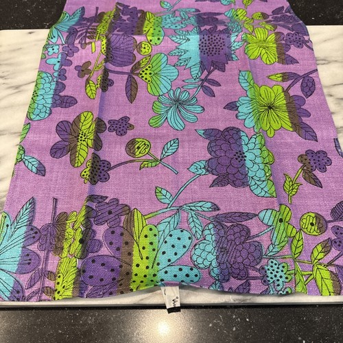 Vintage Vera Neumann Floral Geschirrtuch blau bunt Blumen Frühling 28" x 15" - Bild 2 von 4