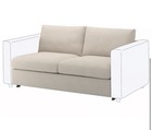 New Ikea VIMLE Cover for 2-seat sofa-bed section, Gunnared beige, 504.958.43