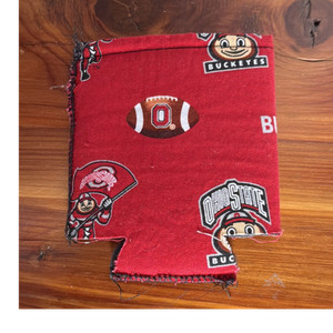 Ohio State Buckeyes Brutus Buckeye Red Cloth Can Cooler College Football Mascot