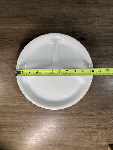 (4) Corelle by Corning Winter Frost White 10-1/4" Divided Grill/Dinner Plates - Picture 4 of 4