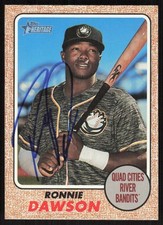 2017 Topps Heritage Minor League Ronnie Dawson Auto River Bandits #119 Card