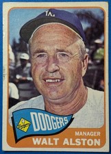 1965 Topps Walt Alston VG, HOF, Los Angeles Dodgers