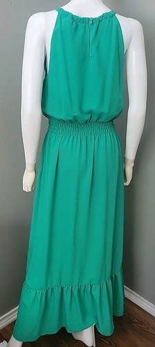 Spense Summer Dress Lined Bright Green Size 8 Women's Strap Maxi Halter Type - Picture 3 of 12