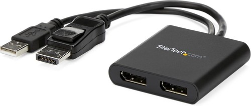 Plug-and-Play Dual-Monitor Splitter - 4K MST Hub for High-Performance Graphics - Picture 3 of 10
