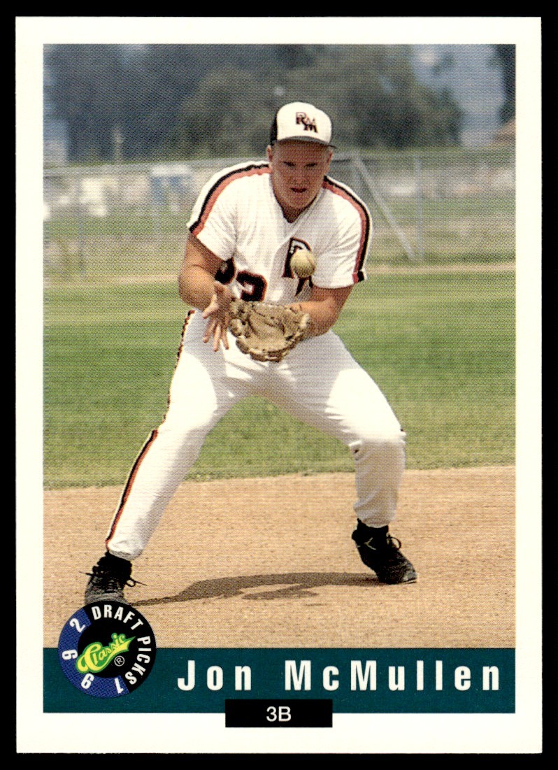 1992 Classic Draft Picks Jon McMullen Philadelphia Phillies #116