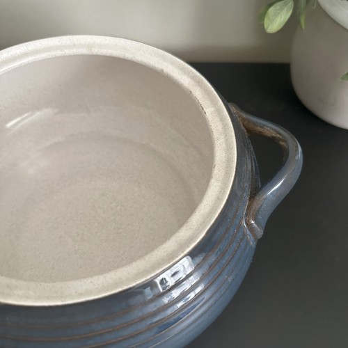 Vtg Mikasa Stoneglaze COPENHAGEN BLUE 2 Qt Round Covered Casserole Dish F6501 - Picture 8 of 11