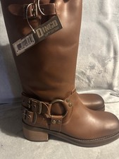 Dingo Harlee Round Toe Motorcycle  Womens Size 9.5 M Casual Boots DI210-200